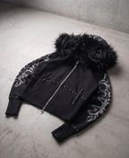 Sudadera con Capucha Negra Furline