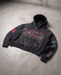 Sudadera con capucha de patchwork vintage