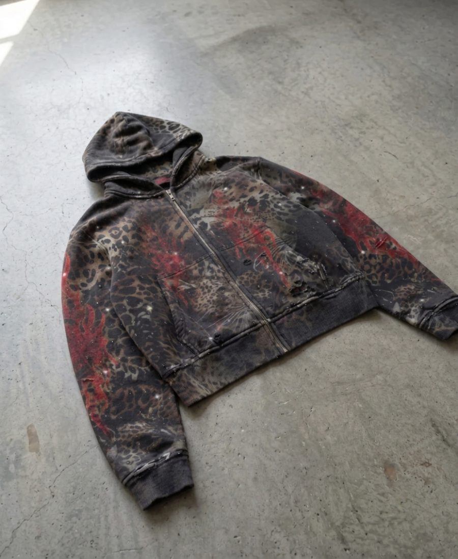 Sudadera con capucha Leopard High