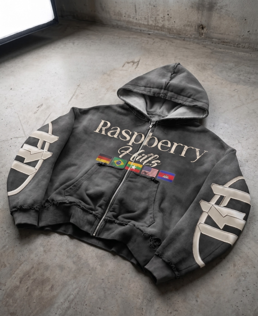 Sudadera con capucha Rasberry Flag