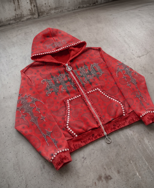 Sudadera con capucha Ateo Gothic Rhinestone