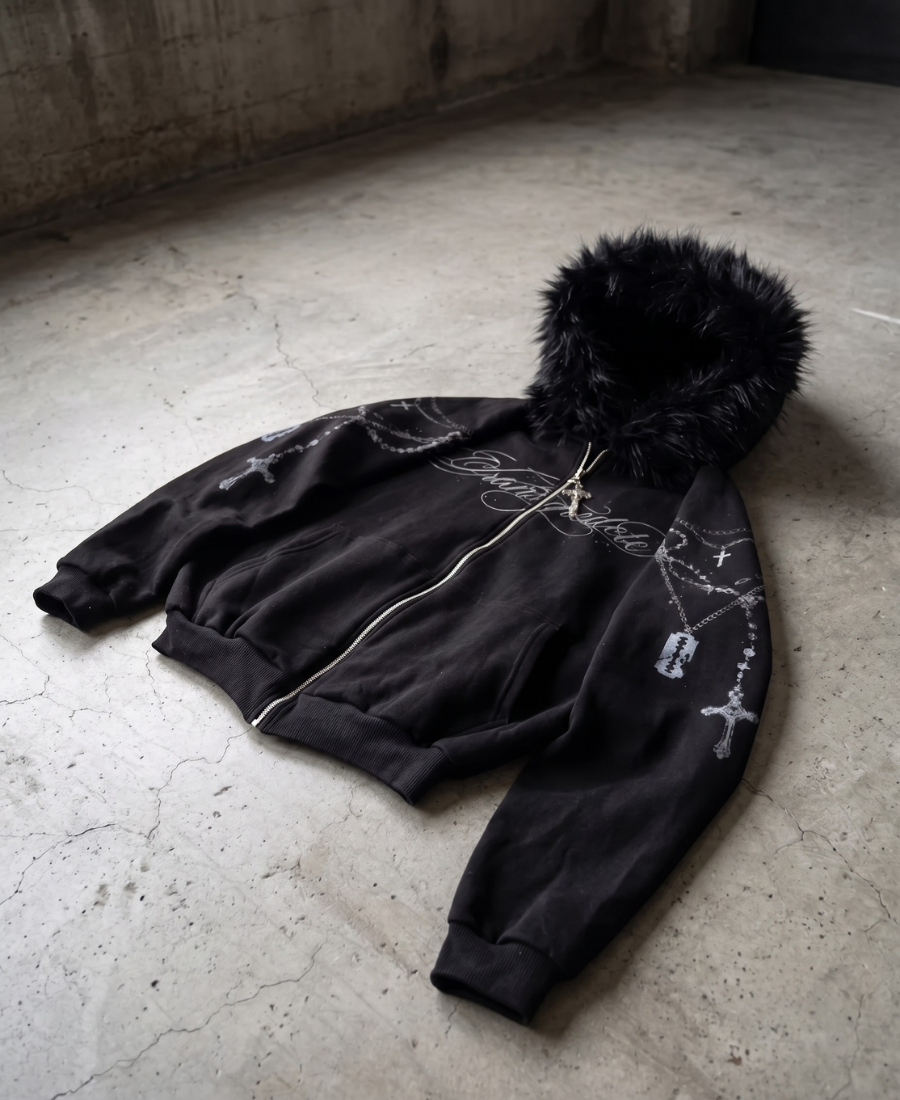 Sudadera con capucha de piel sintética Transgressed