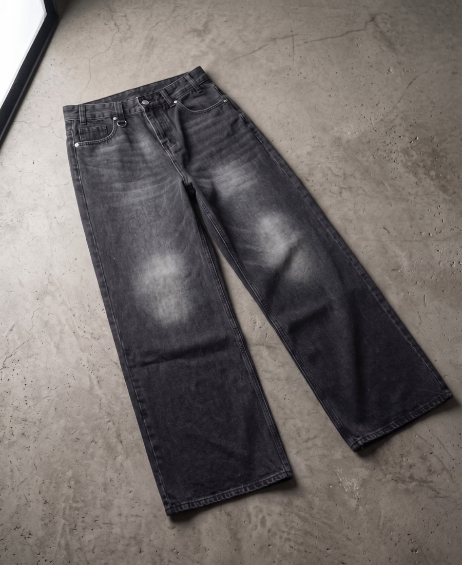 Pantalones negros ácidos