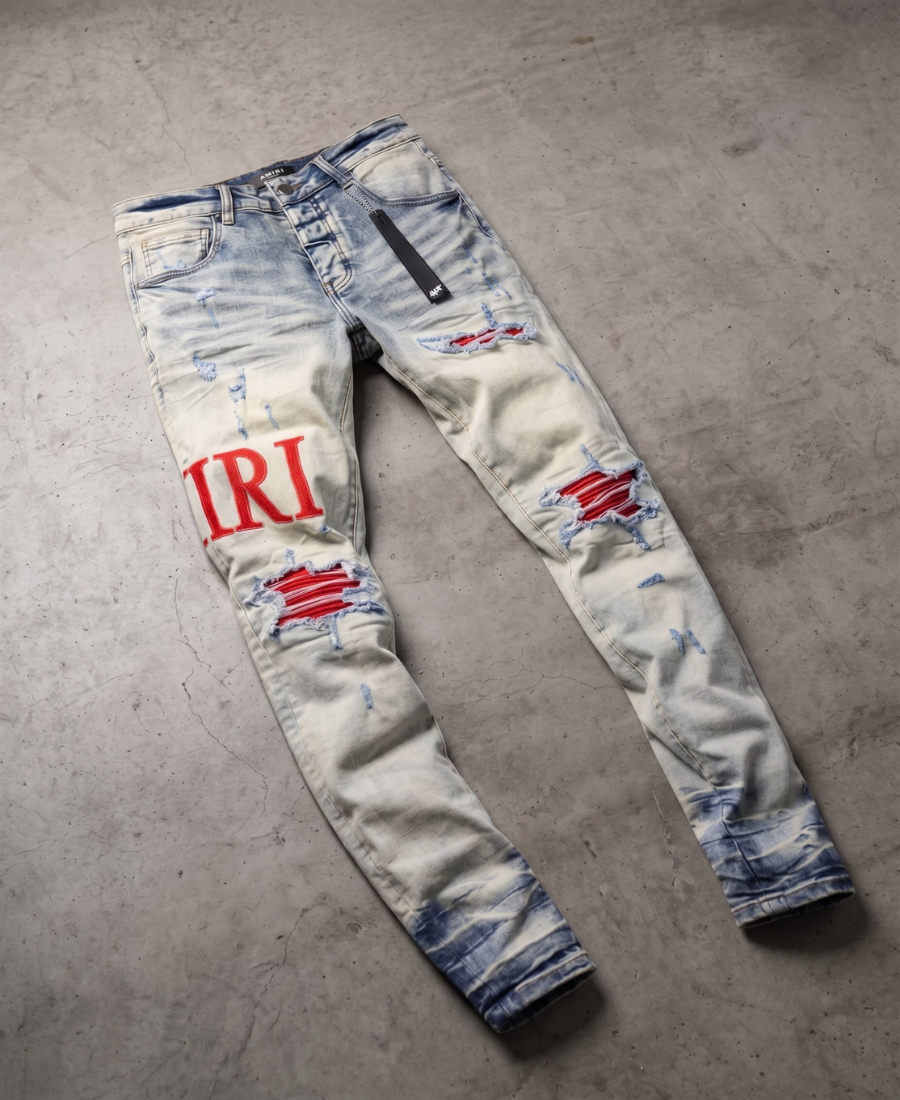 Pantalones vaqueros Amiri rojos