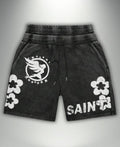 Saintly Blossom Acid Wash Şort