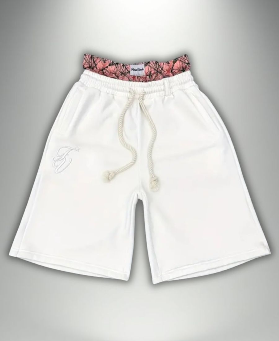 Pink Woodland Double Waist Şort