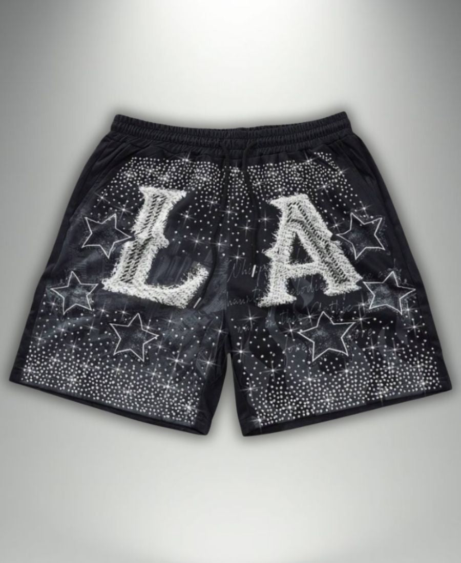 LA Starscape Rhinestone Şort