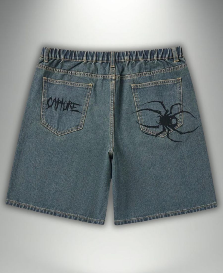 Arachnid Blue Denim Şort
