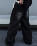 Midnight Faded Baggy Pants