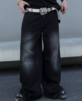 Midnight Faded Baggy Pants