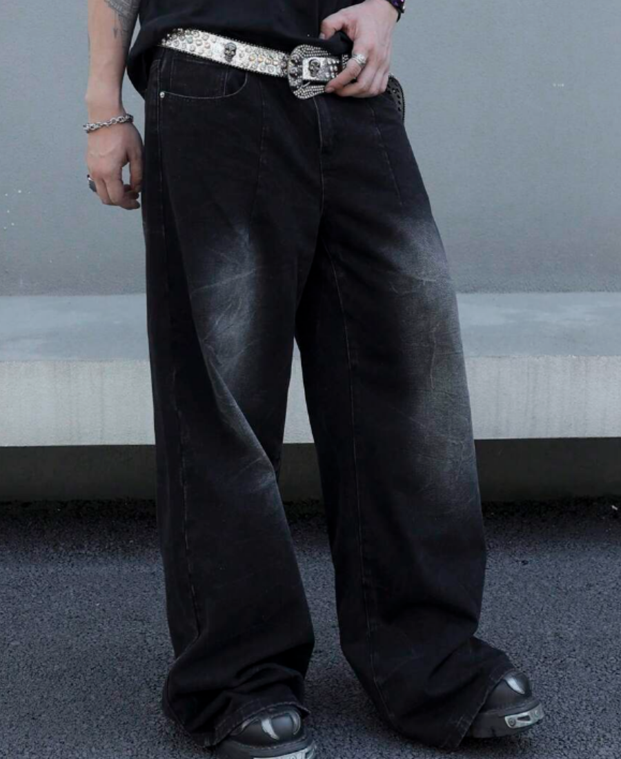 Midnight Faded Baggy Pants