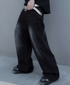 Midnight Faded Baggy Pants