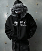 Faux Fur Pearl Zip-Up