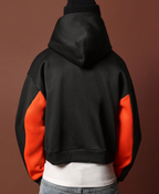 Gothic Collar Contrast Zip-Up