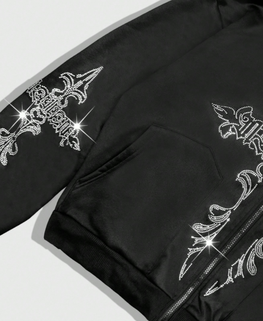 Opium Glitz Crucifix Hoodie