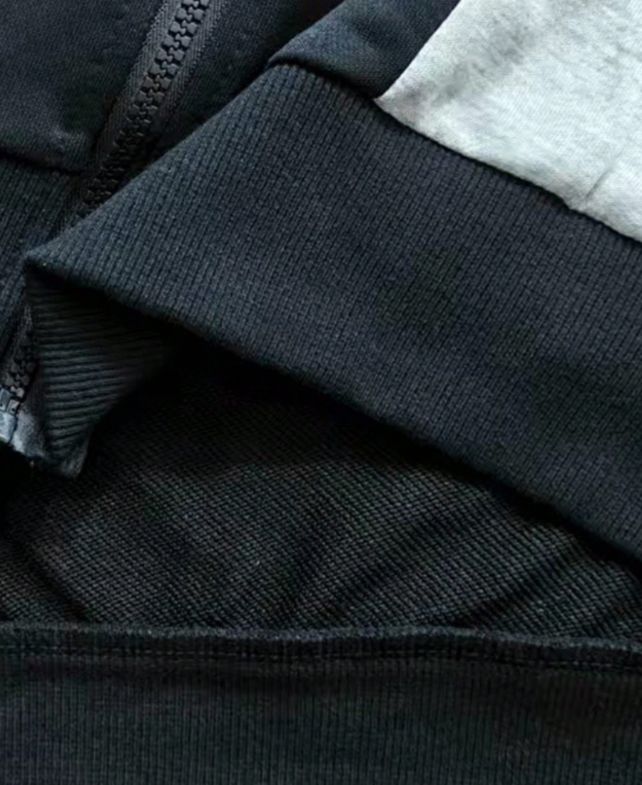Cyber Tribal Colorblock Zip-Up