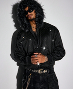Stardust Faux Fur Zip-Up