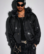 Stardust Faux Fur Zip-Up