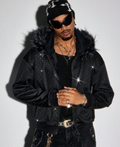 Stardust Faux Fur Zip-Up