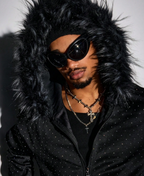 Stardust Faux Fur Zip-Up