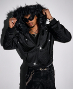 Stardust Faux Fur Zip-Up