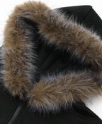Los Angeles Brown Fur Zip-Up