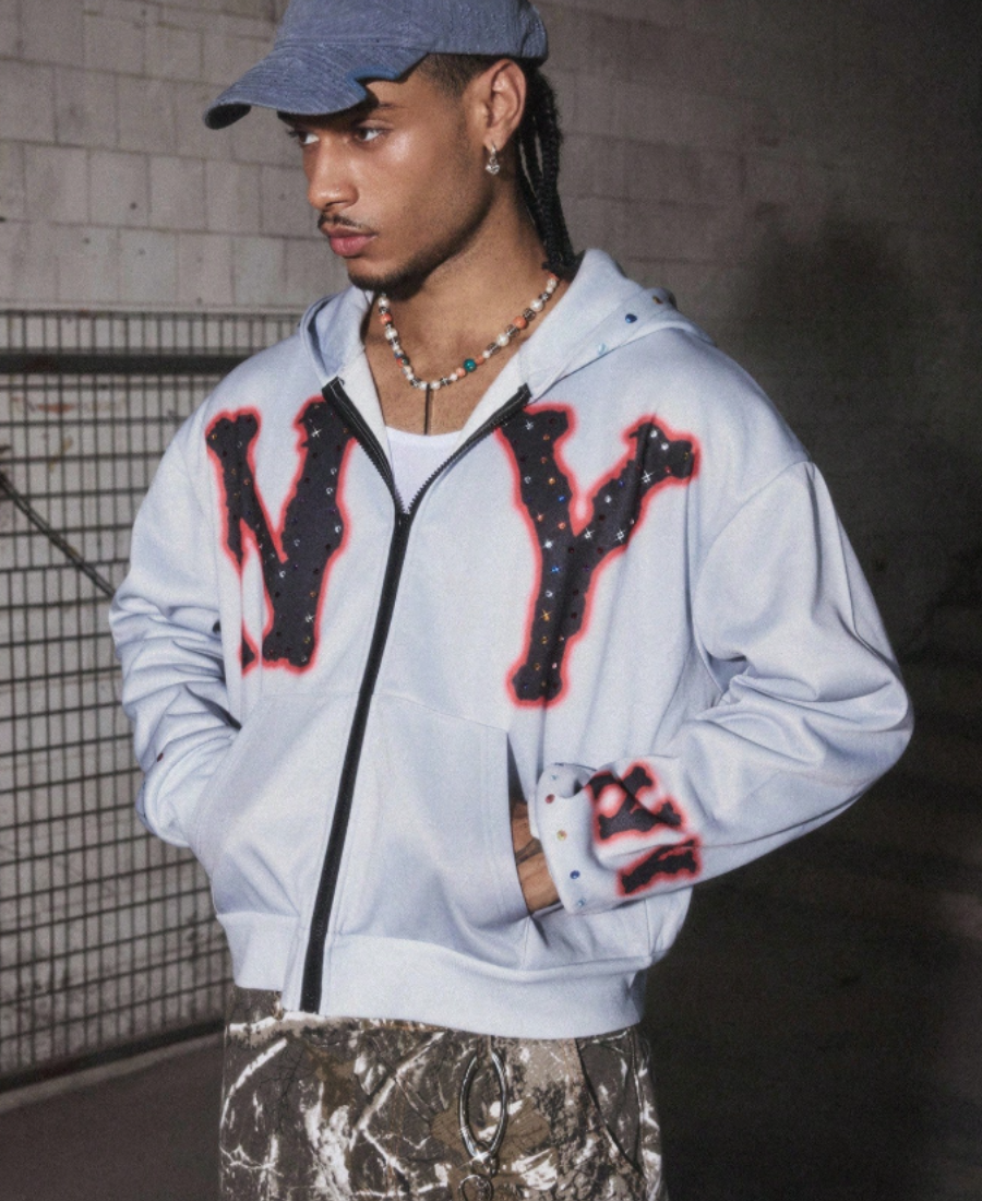 NY Airbrush Glow Zip-Up