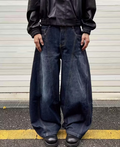 Sculpted Paneled Denim Pants