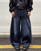 Sculpted Paneled Denim Pants