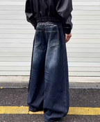 Sculpted Paneled Denim Pants