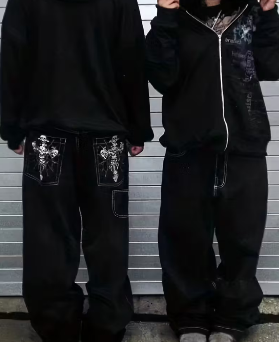 Gothic Skull Web Pants