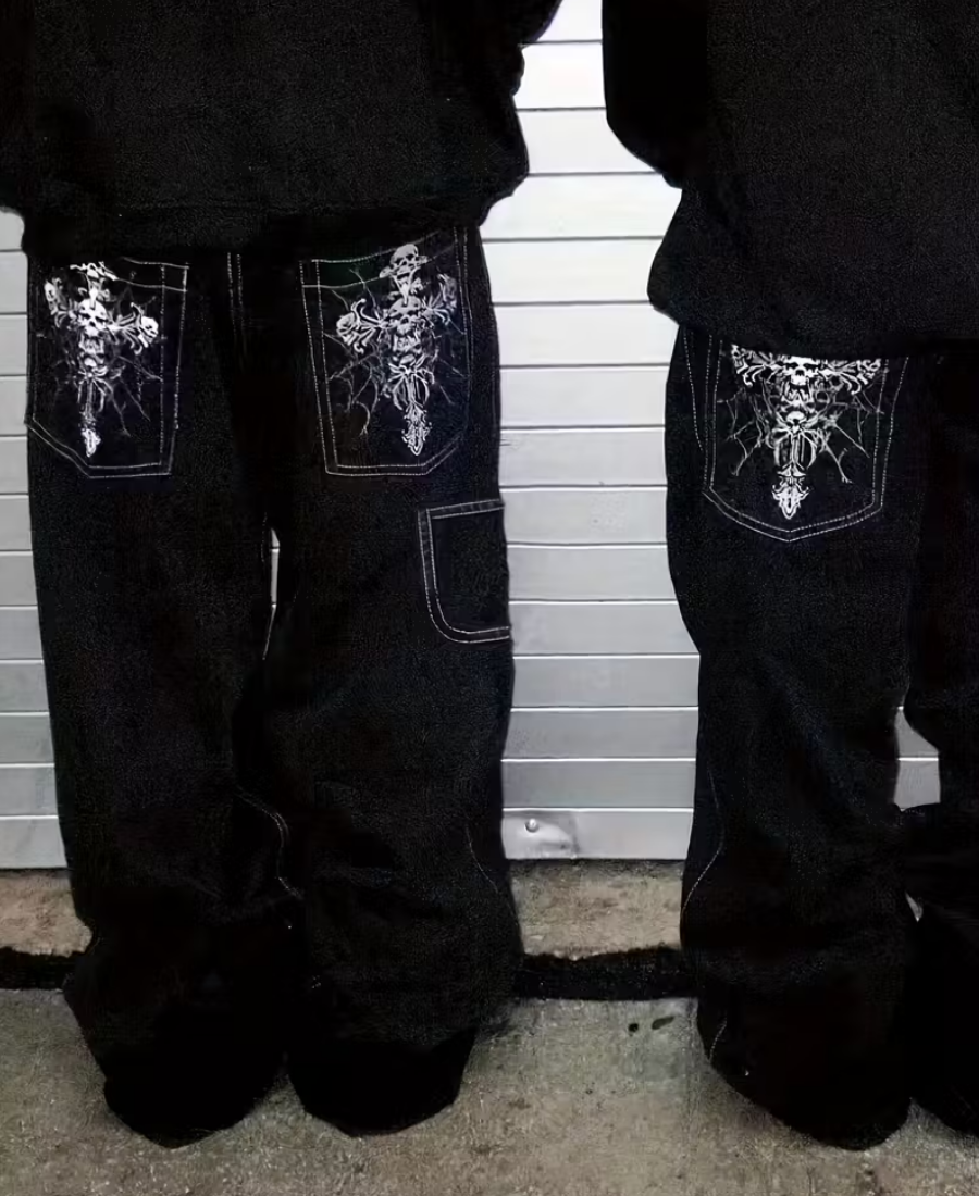 Gothic Skull Web Pants