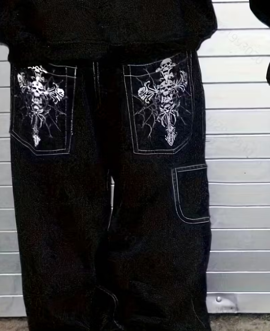 Gothic Skull Web Pants