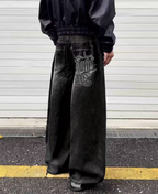 Y2K Gothic Script Baggy Pants