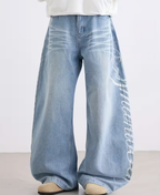 Vertical Script Baggy Pants