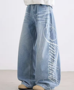 Vertical Script Baggy Pants