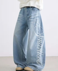 Vertical Script Baggy Pants