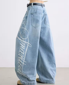 Vertical Script Baggy Pants