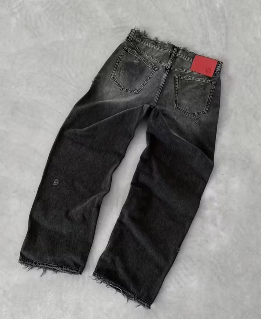 Raw Edge Washed Pants