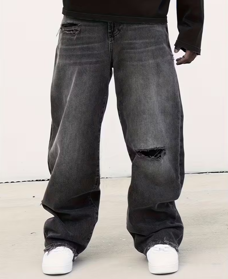 Raw Edge Washed Pants
