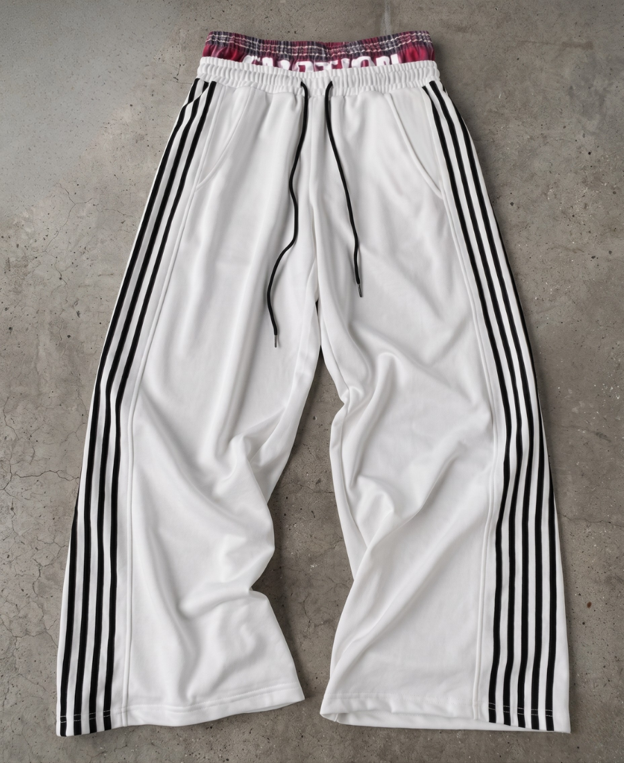 Multi-Stripe Plaid-Waist Eşofman