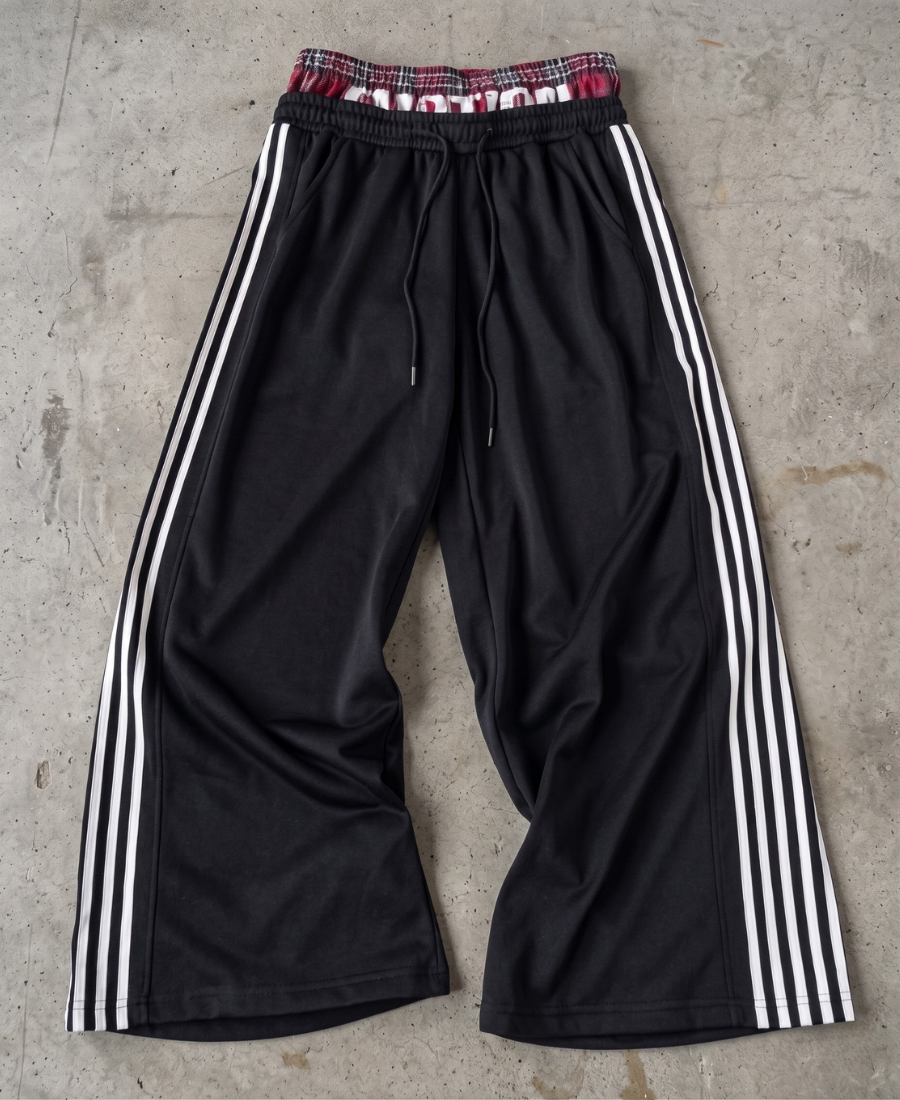 Multi-Stripe Plaid-Waist Eşofman