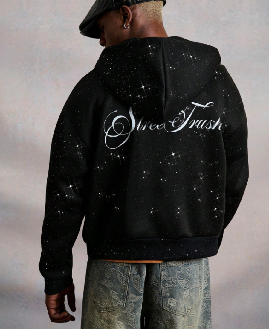 Dark Galaxy Calligraphy Hoodie