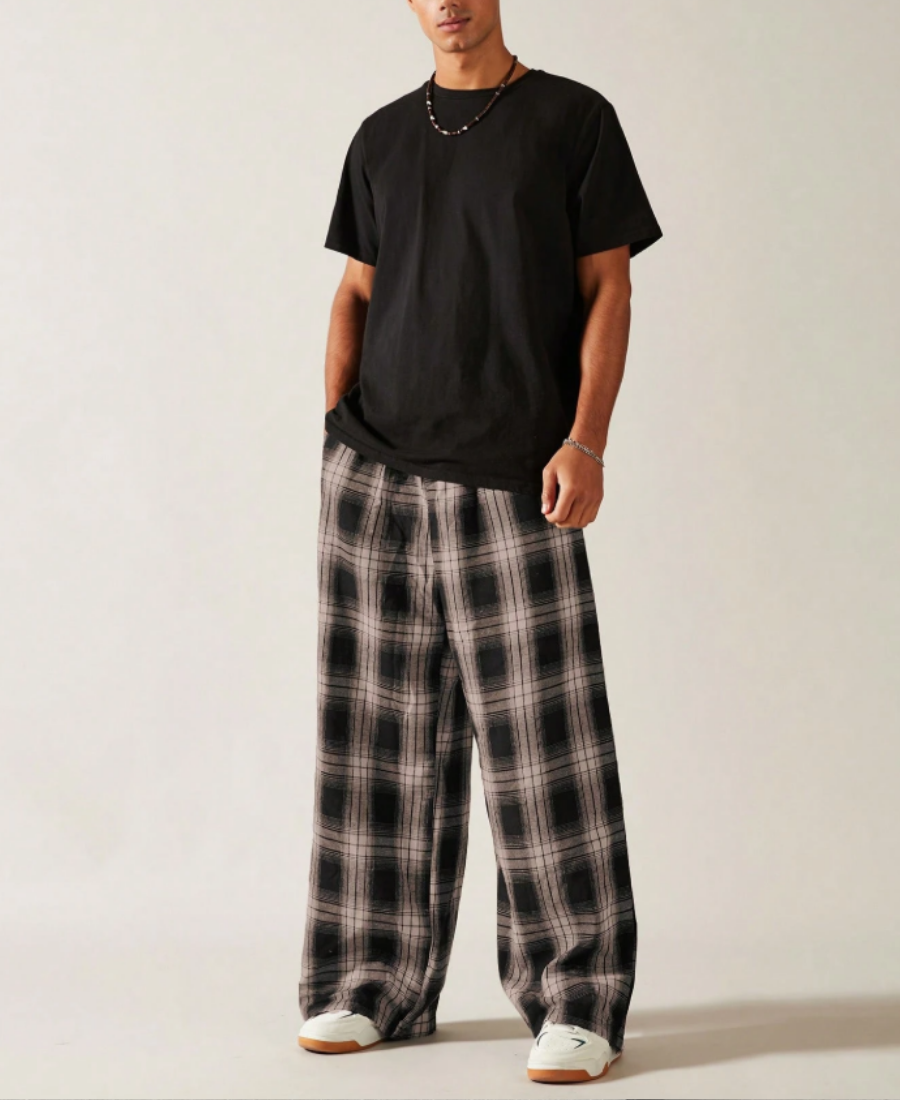 Monochrome Plaid Eşofman