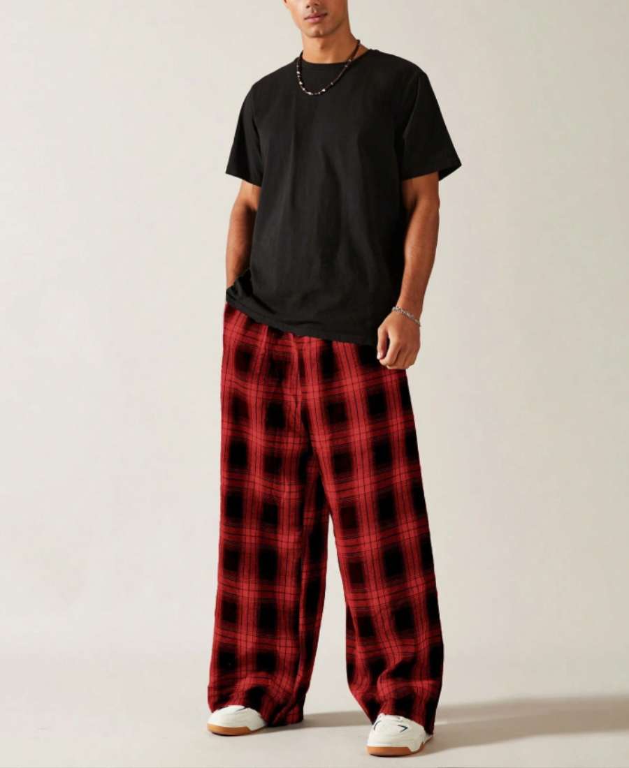 Monochrome Plaid Eşofman