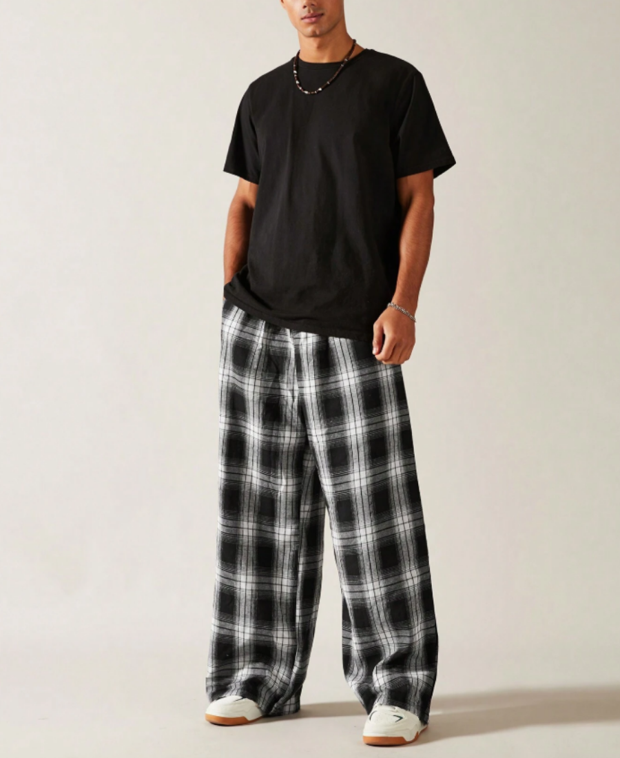 Monochrome Plaid Eşofman