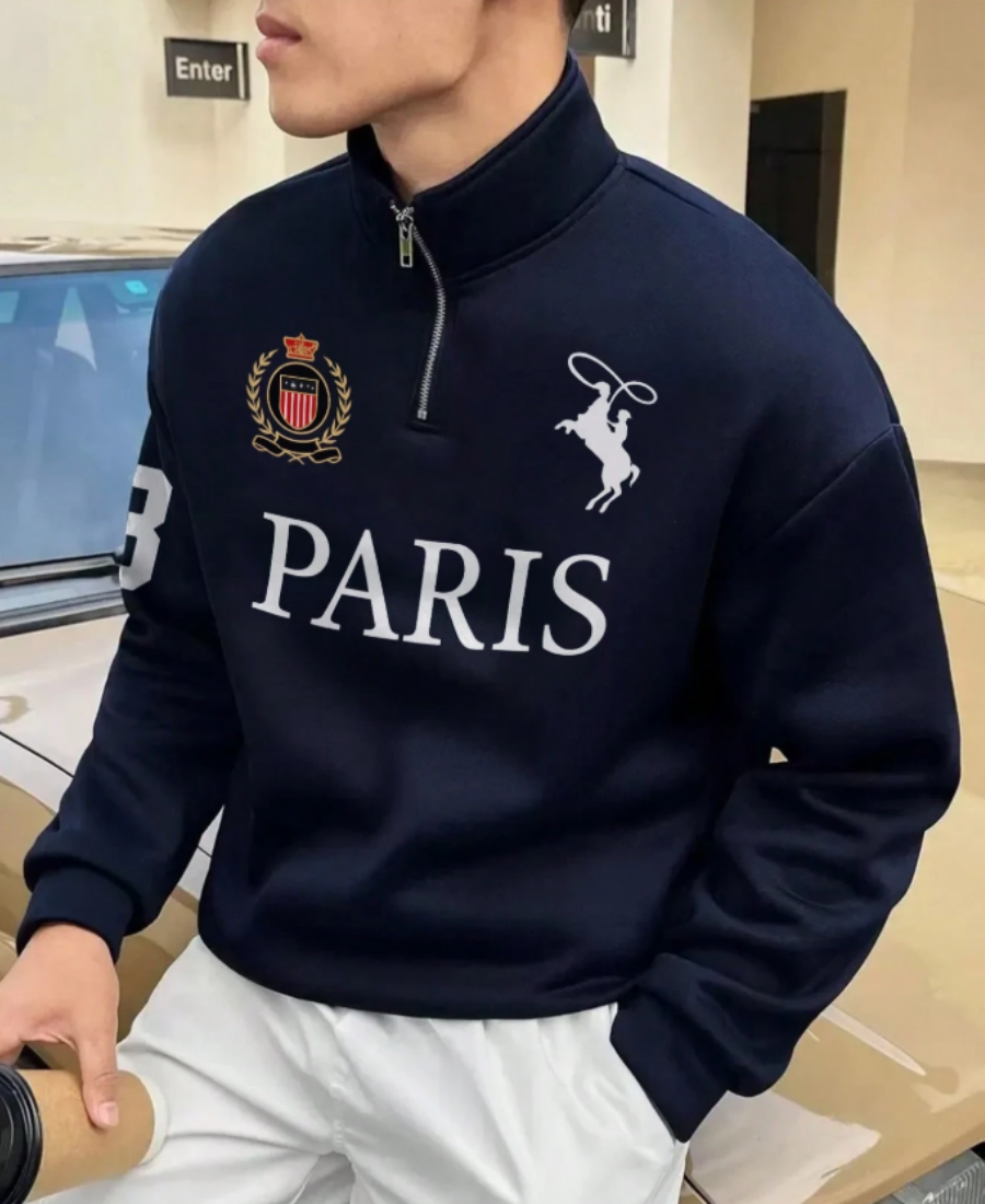 Navy Quarter-Zip Sweatshirt