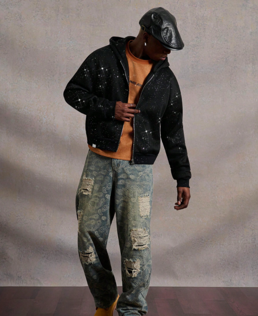 Dark Galaxy Calligraphy Hoodie