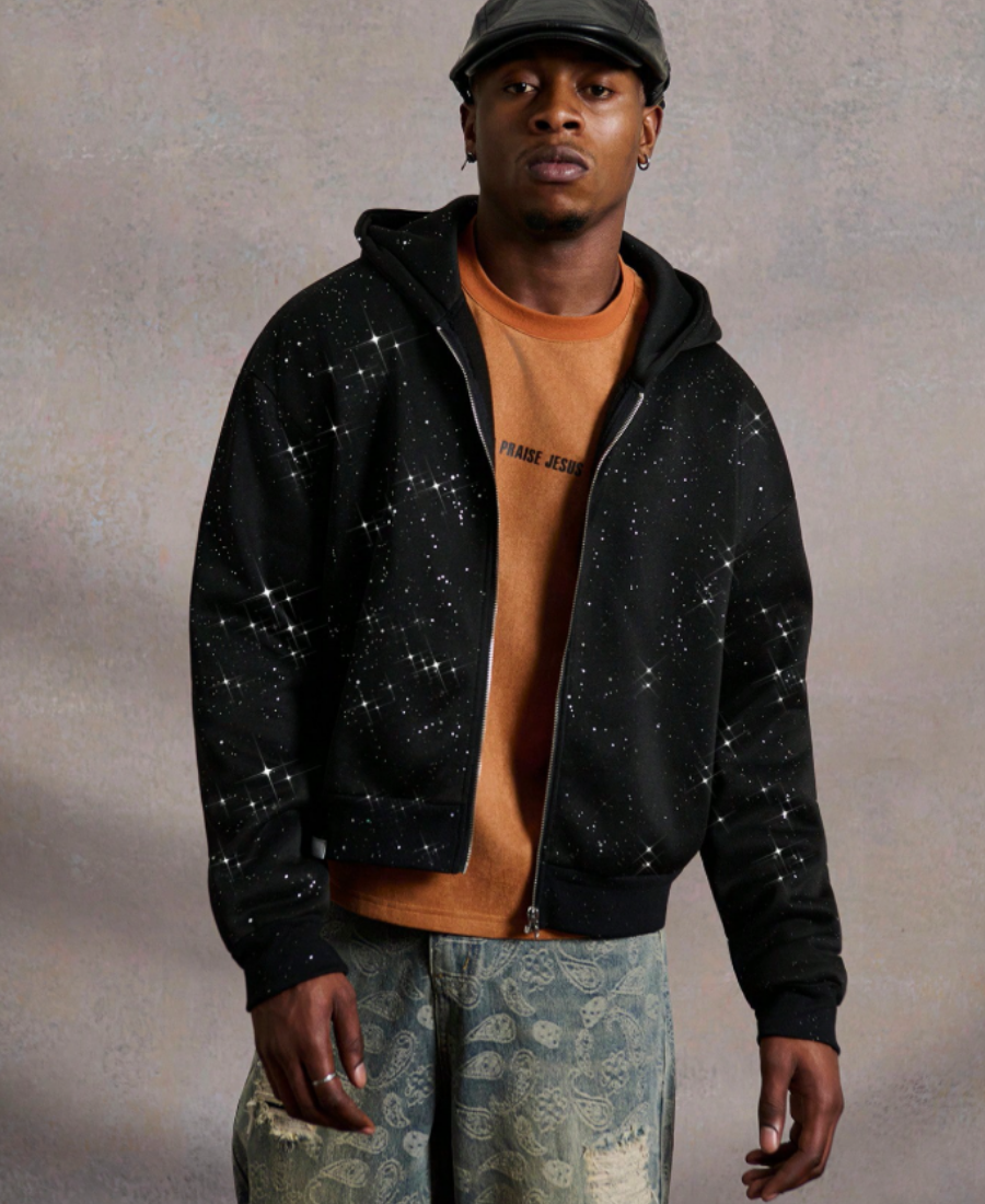 Dark Galaxy Calligraphy Hoodie
