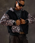 Leopard Patchwork Hoodie